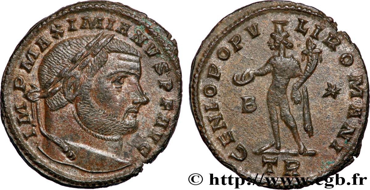 MAXIMIEN HERCULE Follis ou nummus TTB+