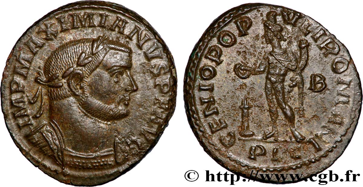 MAXIMIEN HERCULE Follis ou nummus TTB+