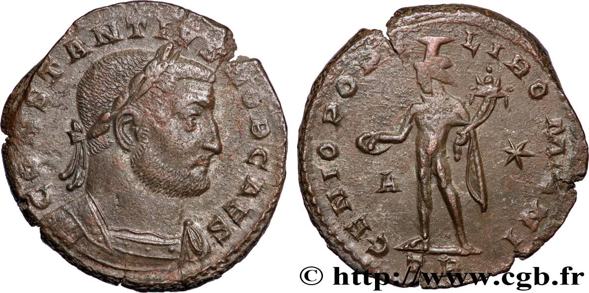 CONSTANCE Ier CHLORE Follis ou nummus TTB+/TTB