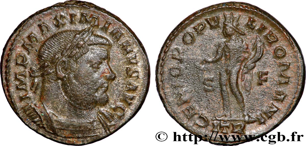 MASSIMIANO ERCOLE Follis ou nummus BB