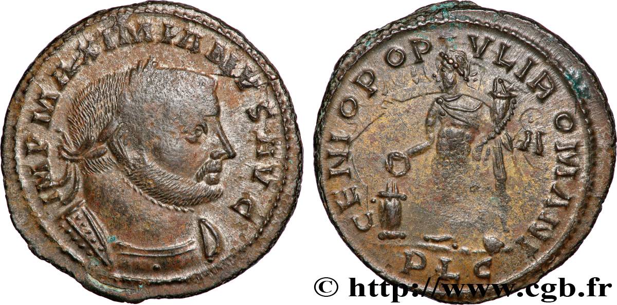 MAXIMIEN HERCULE Follis ou nummus TTB+