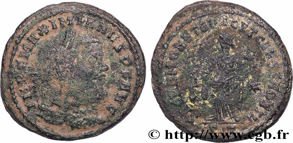 MAXIMIEN HERCULE Follis ou nummus TB