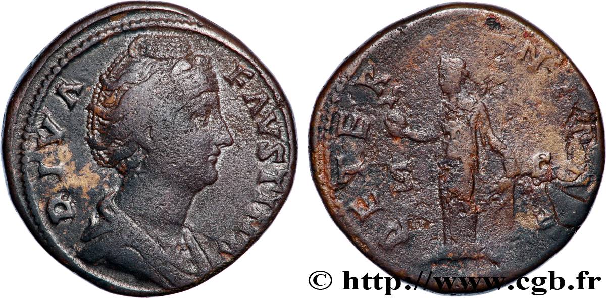 FAUSTINE MÈRE Sesterce TB+