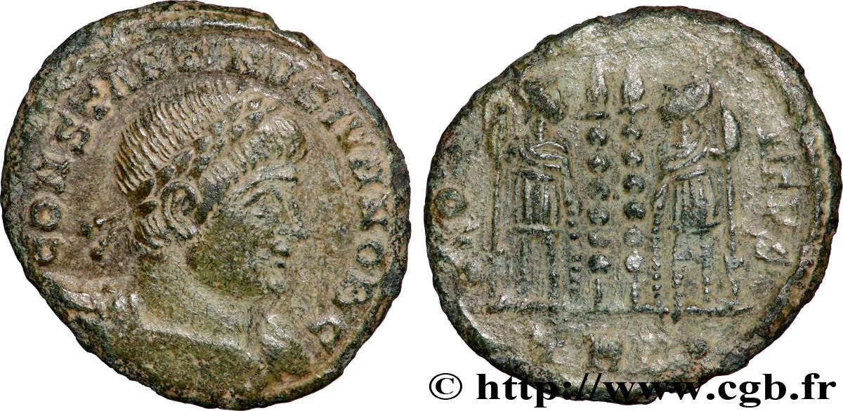 CONSTANTIN II Centenionalis ou nummus TTB