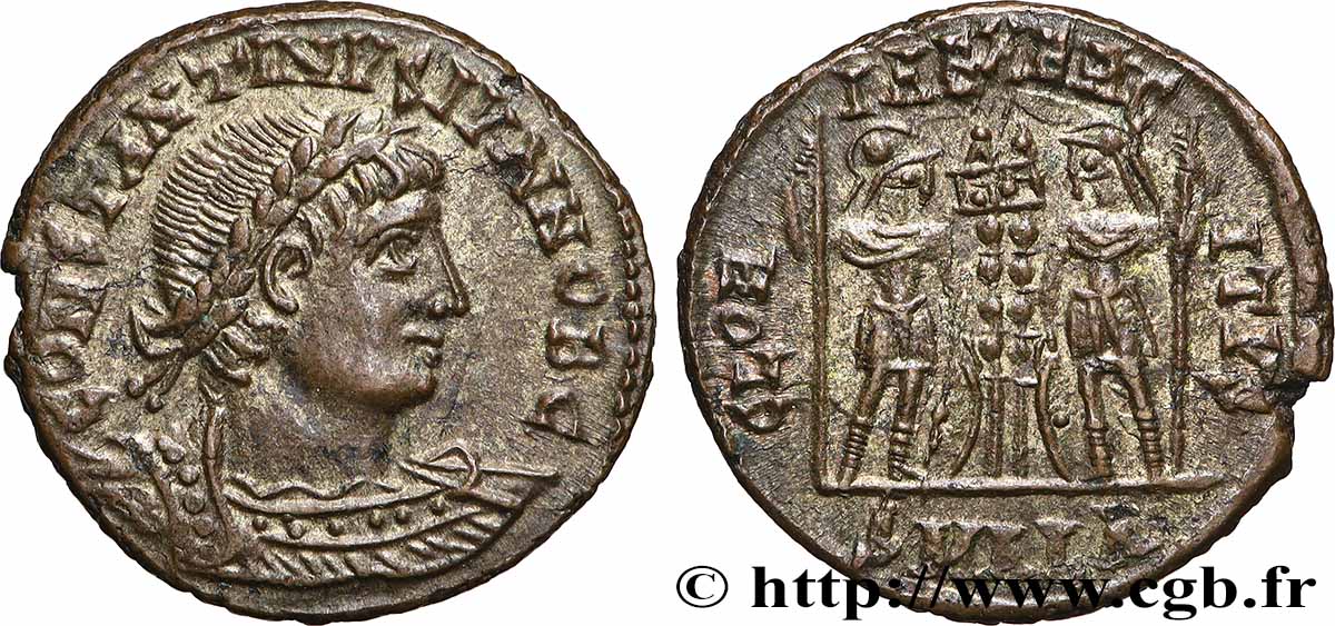 CONSTANTIN II Centenionalis ou nummus TTB+