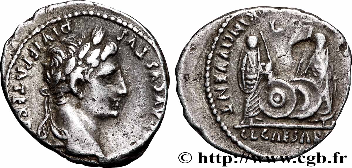 AUGUSTUS, CAIUS and LUCIUS Denier AU/XF