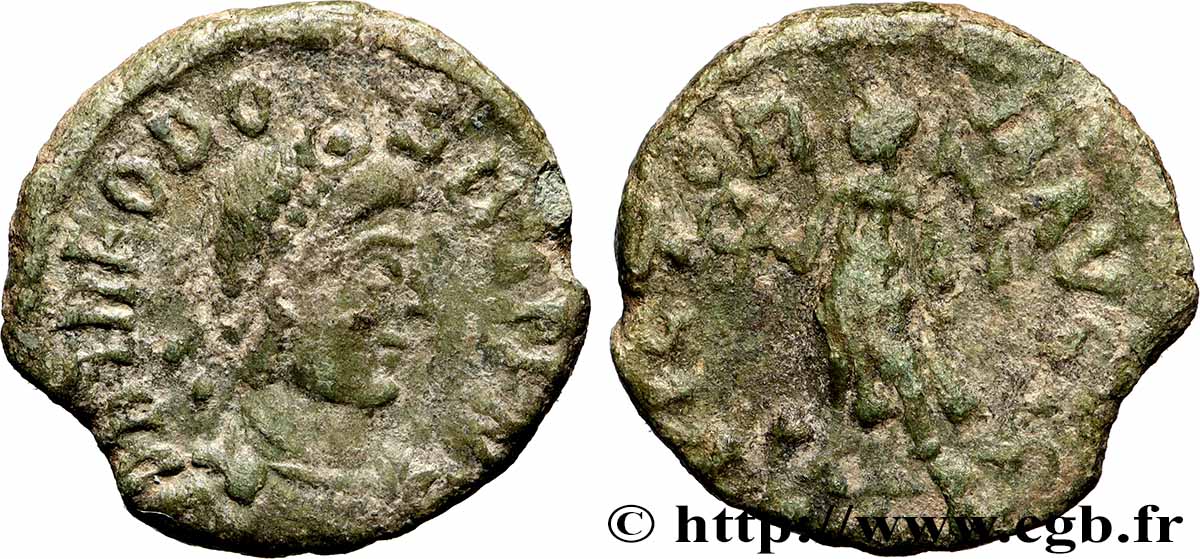 THEODOSIUS I Nummus VF