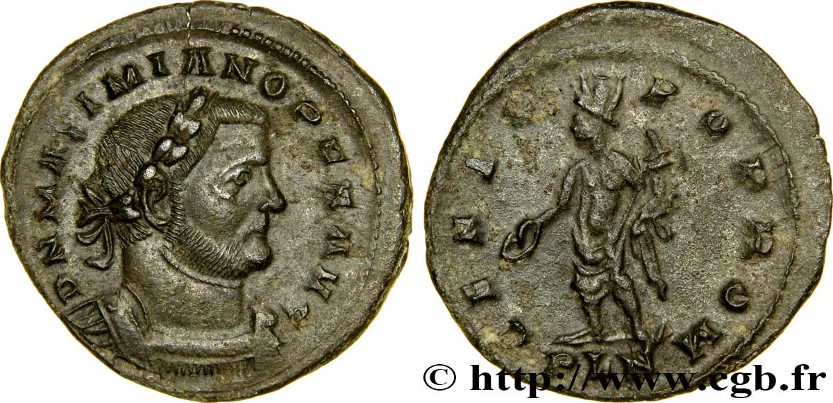 MAXIMIEN HERCULE Follis ou nummus SUP/TTB+