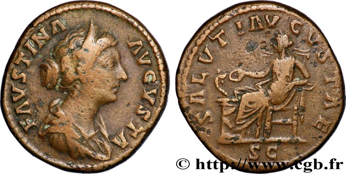 FAUSTINA DAUGHTER Dupondius XF