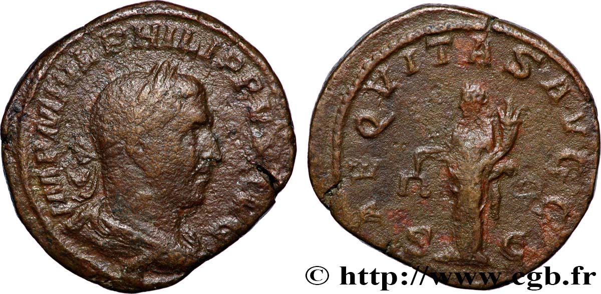PHILIPPUS Sesterce VF
