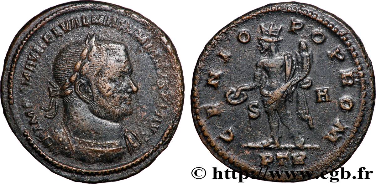 MAXIMIEN HERCULE Follis ou nummus TTB