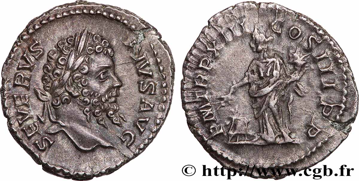 SEPTIME SÉVÈRE Denier SUP/TTB+