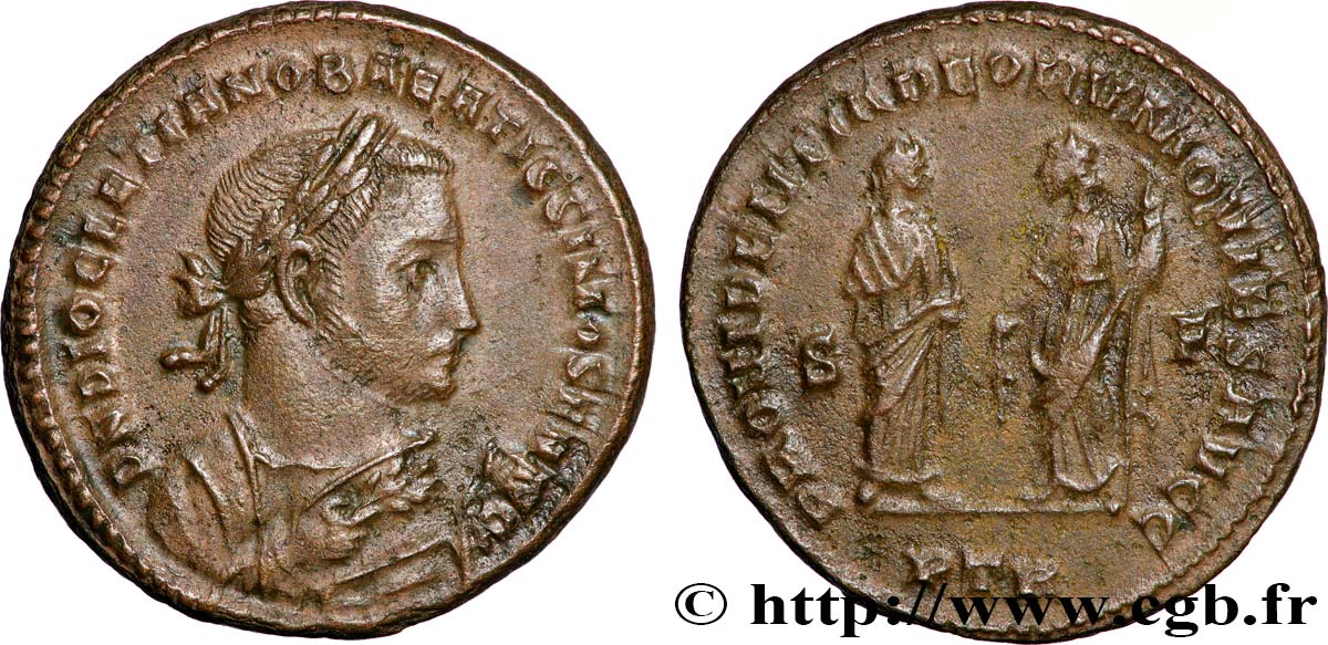 DIOCLETIAN Follis ou nummus AU/XF