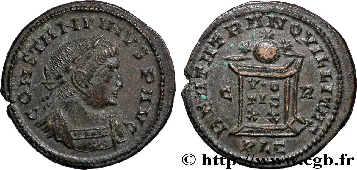 CONSTANTIN Ier LE GRAND Centenionalis ou nummus SUP/TTB+