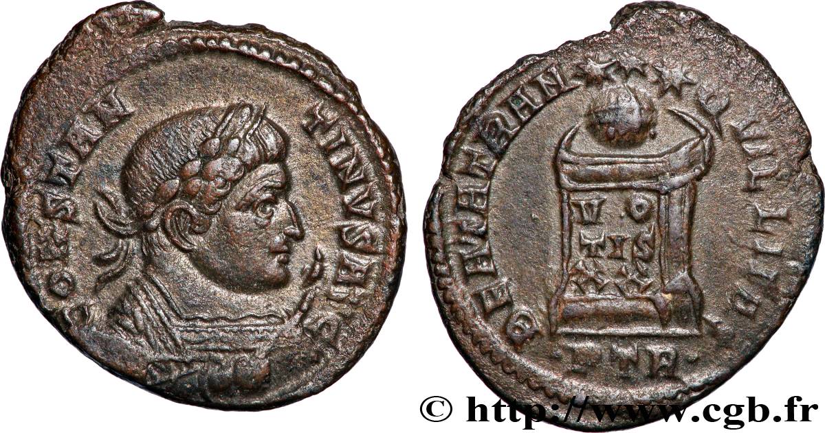 CONSTANTIN Ier LE GRAND Centenionalis ou nummus TTB+