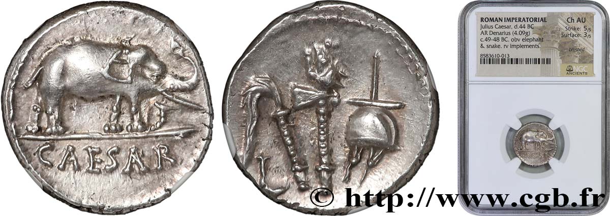 JULES CÉSAR Denier SPL