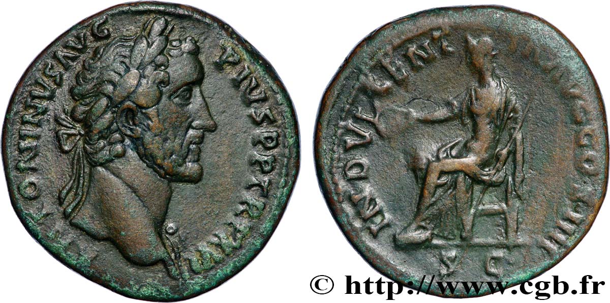 ANTONIN LE PIEUX Sesterce TTB