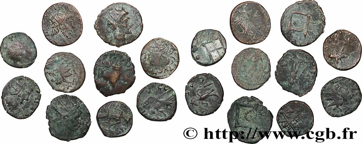 LOTS Lots de 10 monnaies lot