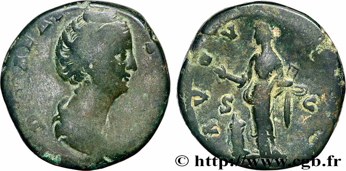 FAUSTINE MÈRE Sesterce TB/TB+