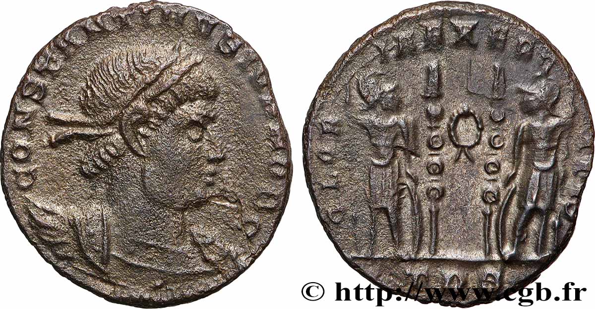 CONSTANTINE II Centenionalis ou nummus AU