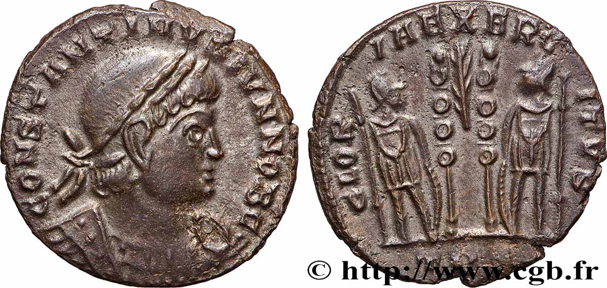 CONSTANTINE II Centenionalis ou nummus AU
