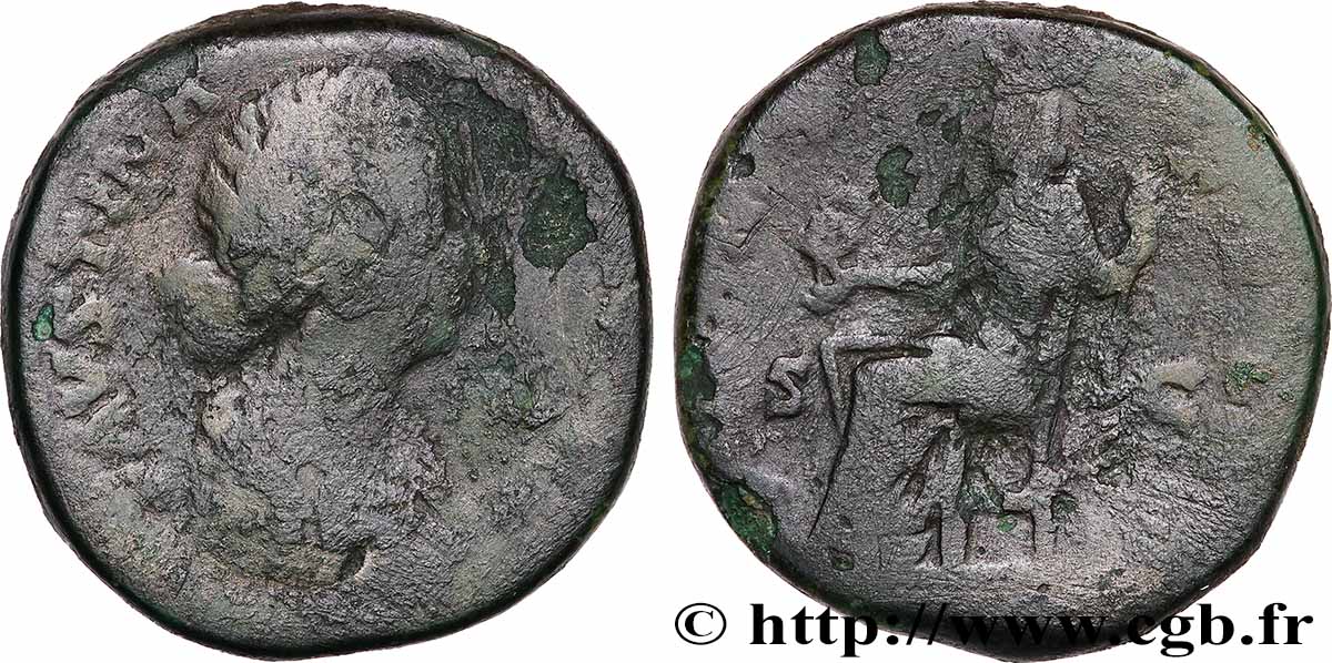 FAUSTINA MINOR Sesterce S
