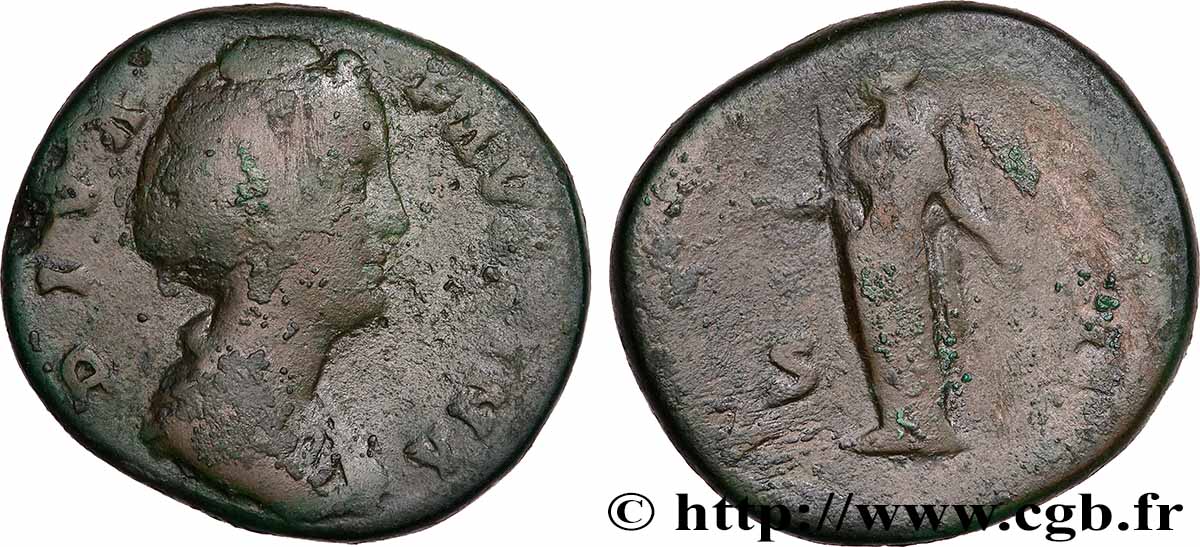 FAUSTINA MOTHER Sesterce VF