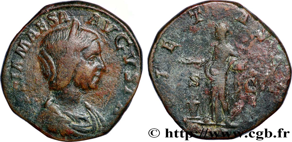 JULIA MAESA Sesterce BC+