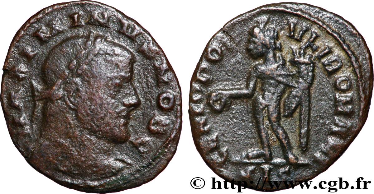 MAXIMIN II DAIA Quart de follis ou quart de nummus TTB