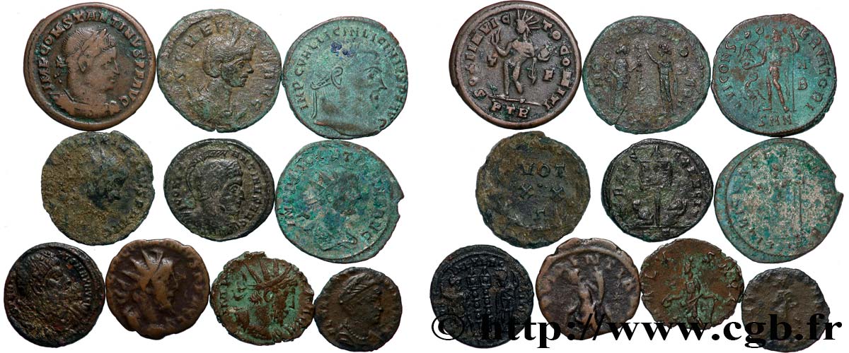 LOTS Lots de 10 monnaies lot