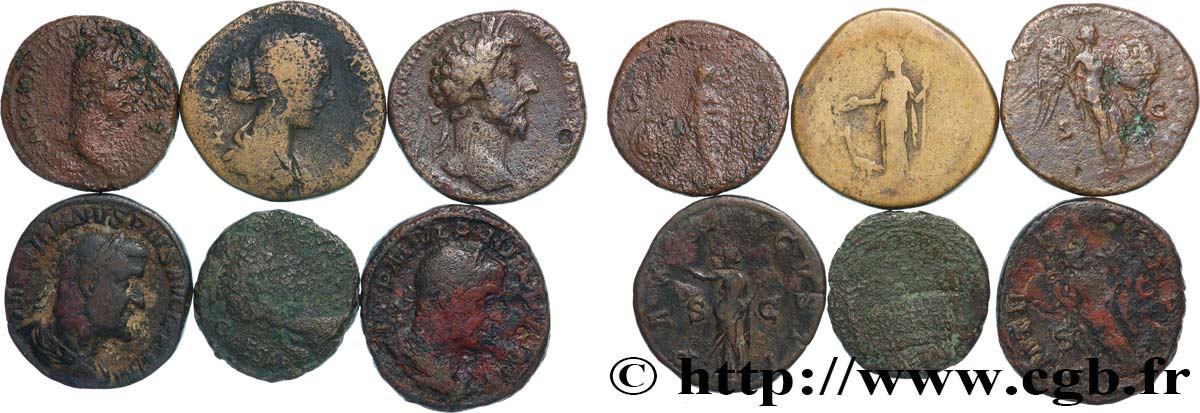 LOTS Lots de 6 monnaies lot