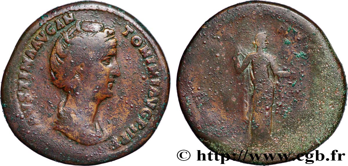 FAUSTINA MAJOR Sesterce VF/VF