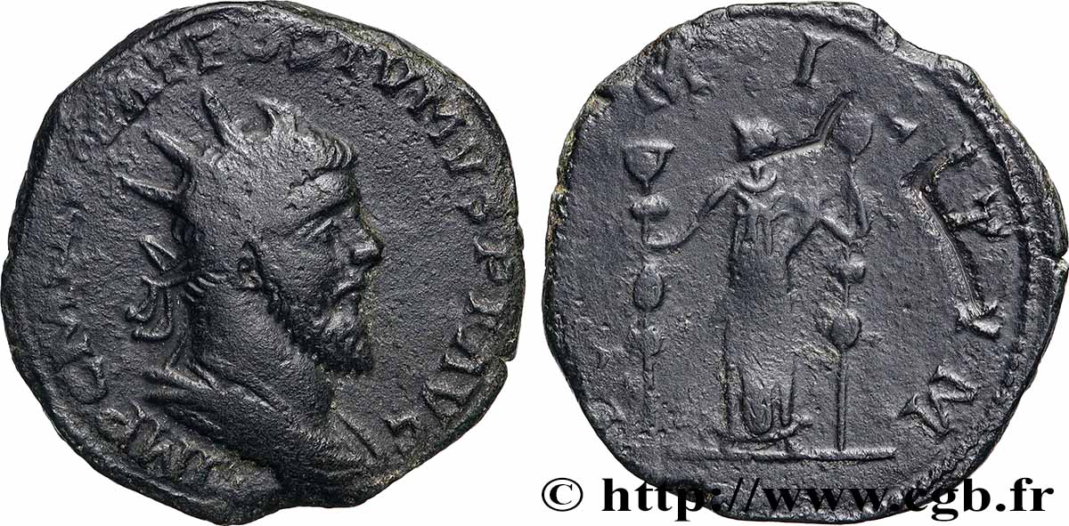 POSTUME Double sesterce TTB/TTB+