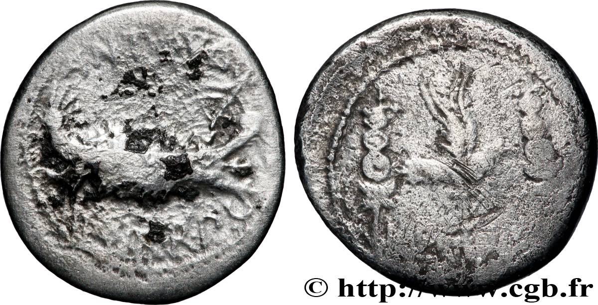 MARCUS ANTONIUS Denier VF