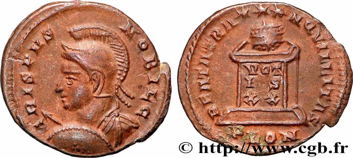 CRISPUS Centenionalis ou nummus AU