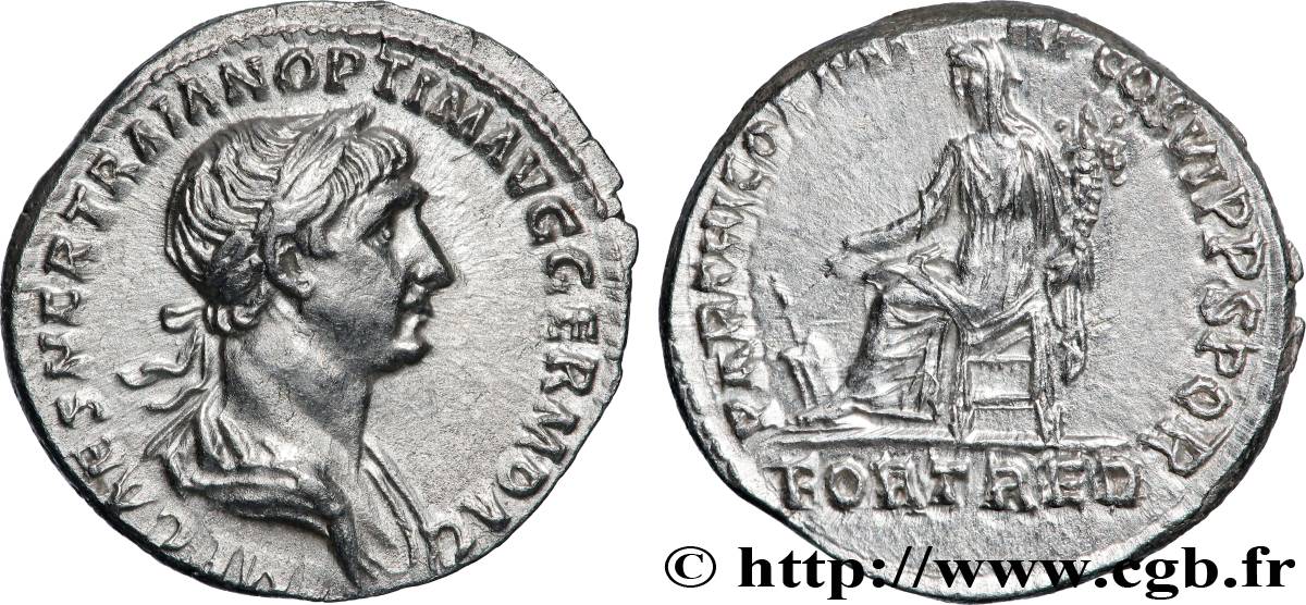 TRAJANUS Denier MS/AU
