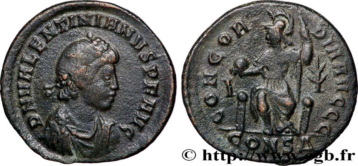 VALENTINIAN II Nummus XF