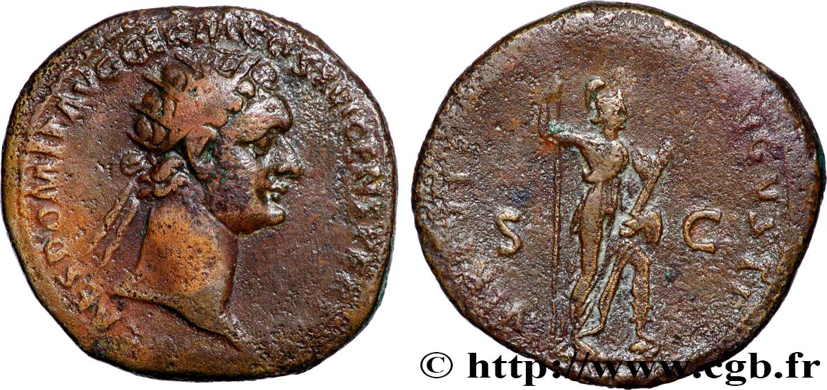 DOMITIANUS Dupondius XF/VF
