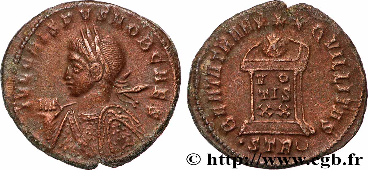 CRISPUS Centenionalis ou nummus AU