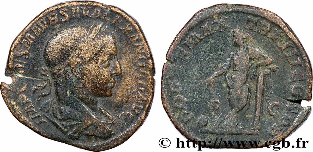 SEVERUS ALEXANDER Sesterce VF