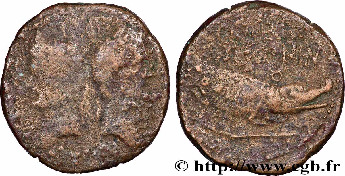 AUGUSTE et AGRIPPA Dupondius COL NEM (as) TB