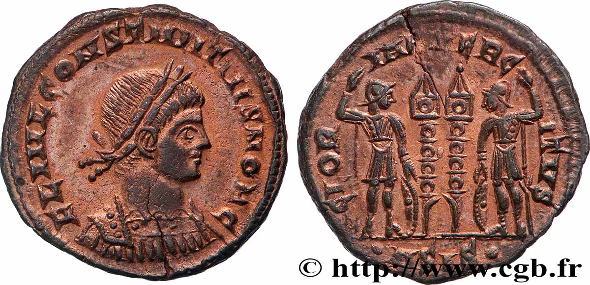 CONSTANTIUS II Centenionalis ou nummus AU