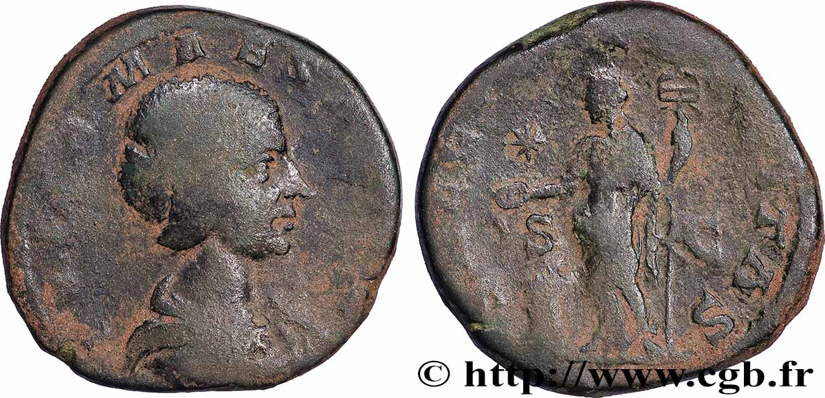 GIULIA MAESA Sesterce q.BB