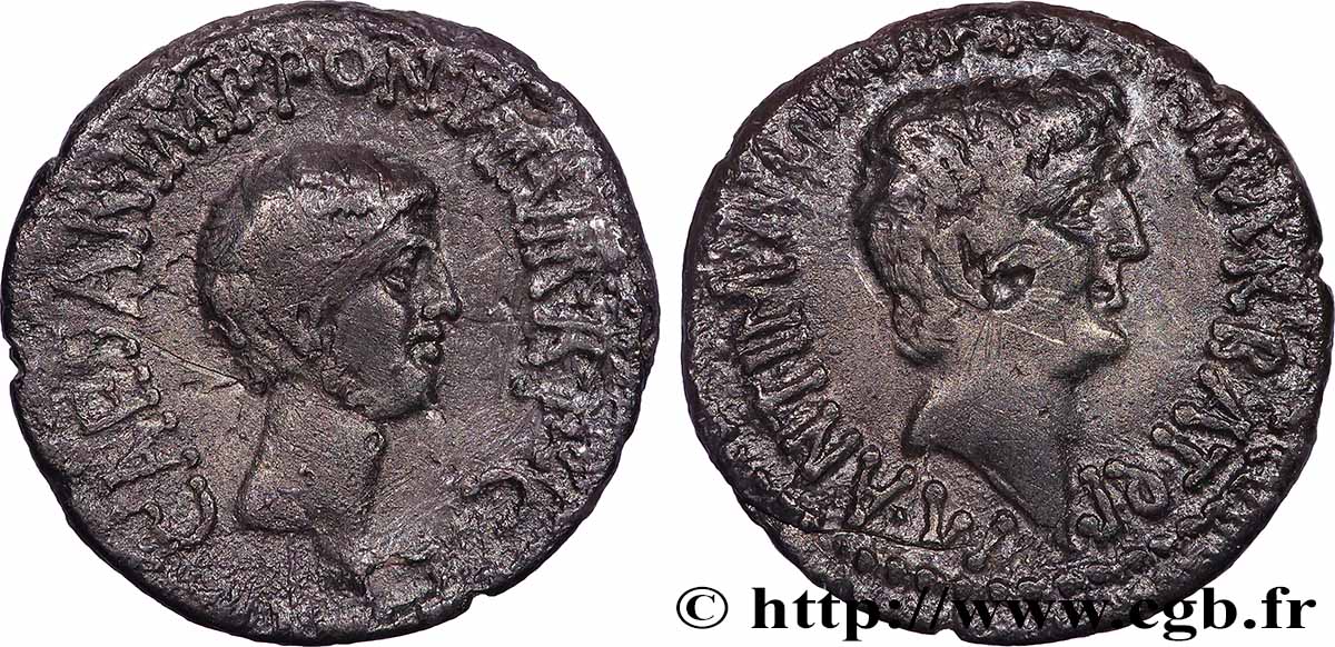 ANTONIUS und OCTAVIANUS Denier SS