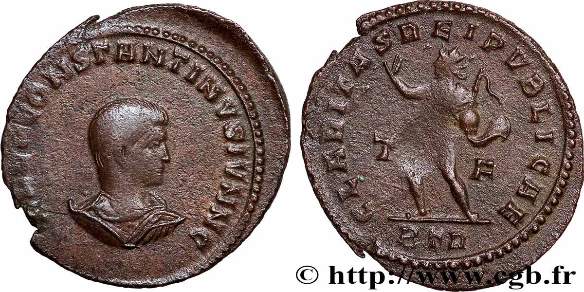 CONSTANTIN II Follis ou nummus TTB