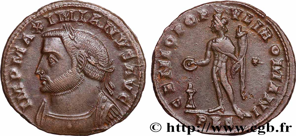 MAXIMIEN HERCULE Follis ou nummus TTB+