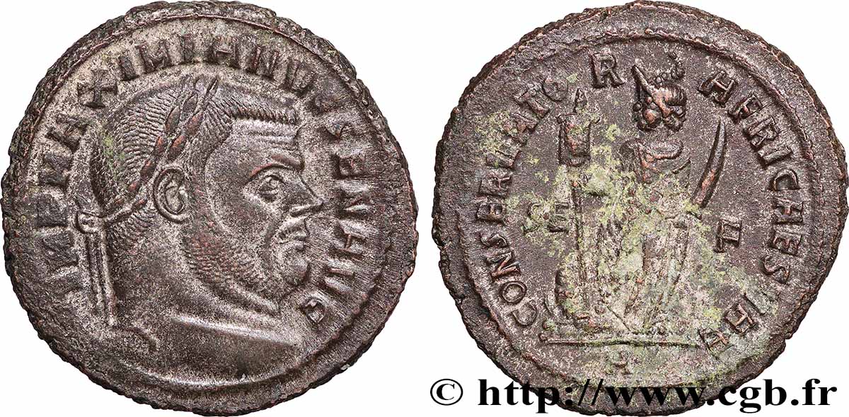 MAXIMIEN HERCULE Follis ou nummus TTB+/TTB