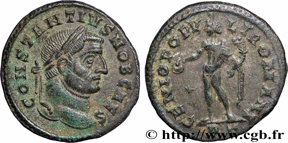 CONSTANCE Ier CHLORE Follis ou nummus TTB+/TTB