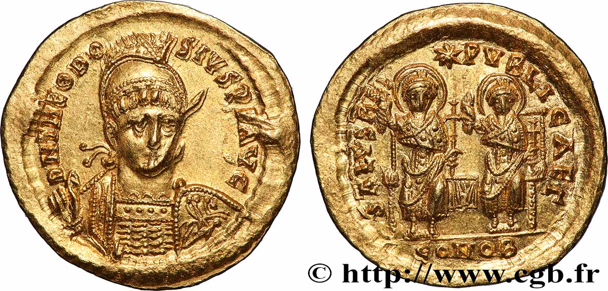 TEODOSIO II Solidus MS