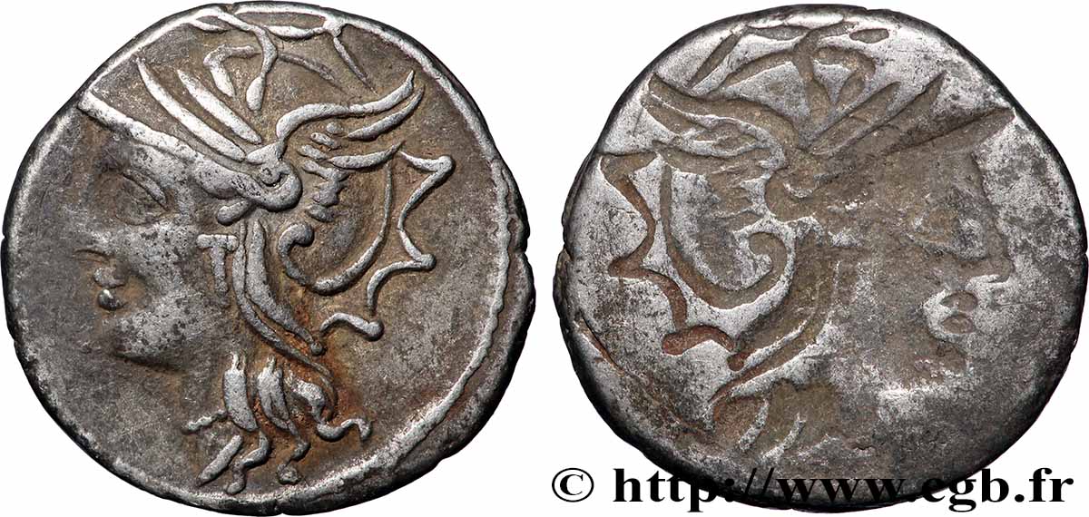 ROMAN REPUBLIC - ANONYMOUS Denier incus AU